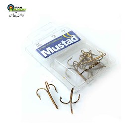 قلاب ماهیگیری سه شاخه 10 تایی mustad